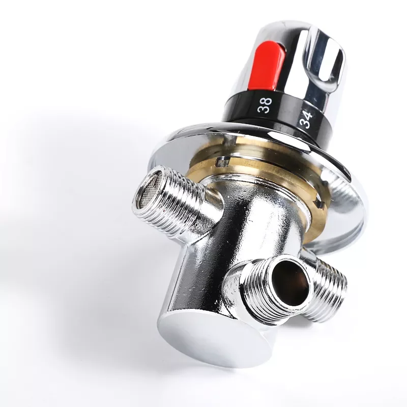 

Thermostatic Mixing Valve Thermostat Faucet for Shower System Water Temperature Control Silver Plating Home Improvement