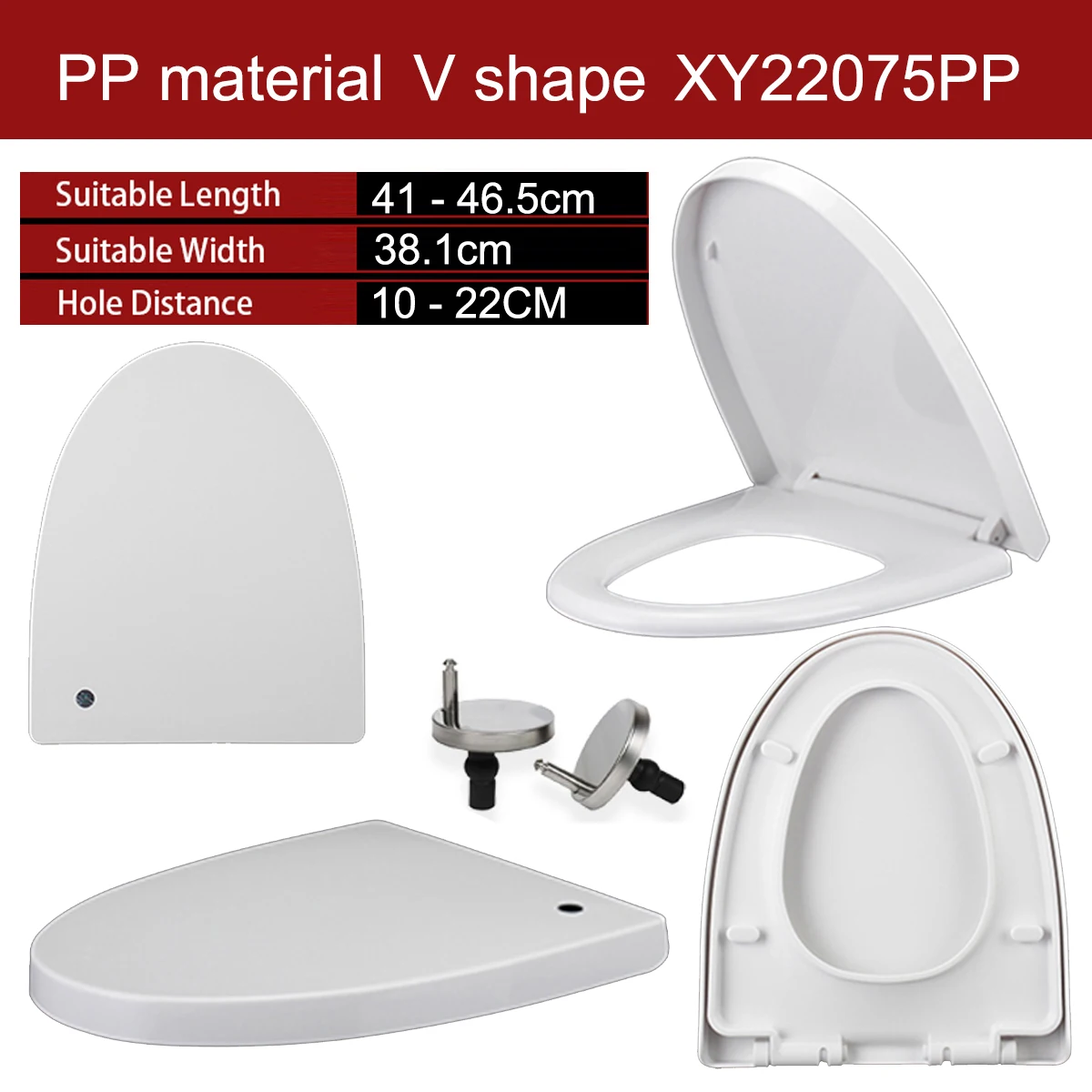 

Universal V Shape Elongated Slow Close WC Toilet Seats Cover Bowl Lid Top Mounted Quick Release PP Board Soft Closure XY22075PP