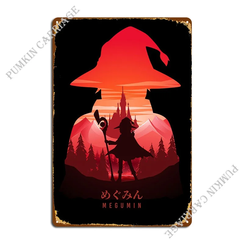 

Megumin Konosuba металлический знак дизайн на заказ кухня домашний персонаж оловянный знак плакат