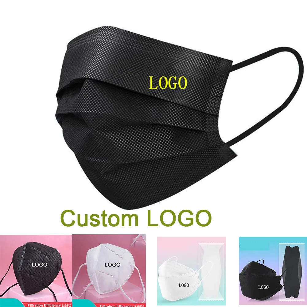 Персонализированные Одноразовые маски 50 шт. индивидуальный логотип фото маска