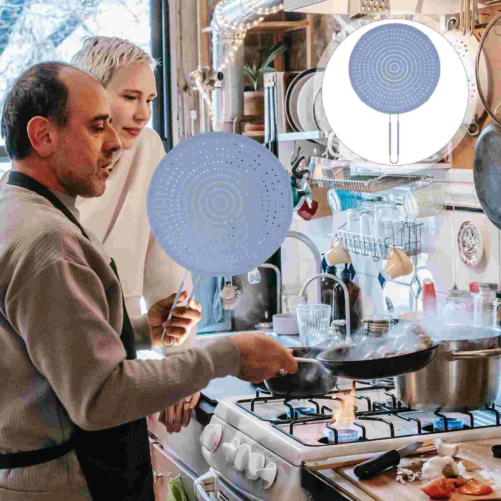 

Guard Oil Splatter Cover Frying Pan Anti Pot Shield Splashing Mesh Lid Screenfry Protector Mat Grease Bacon Boards Drain