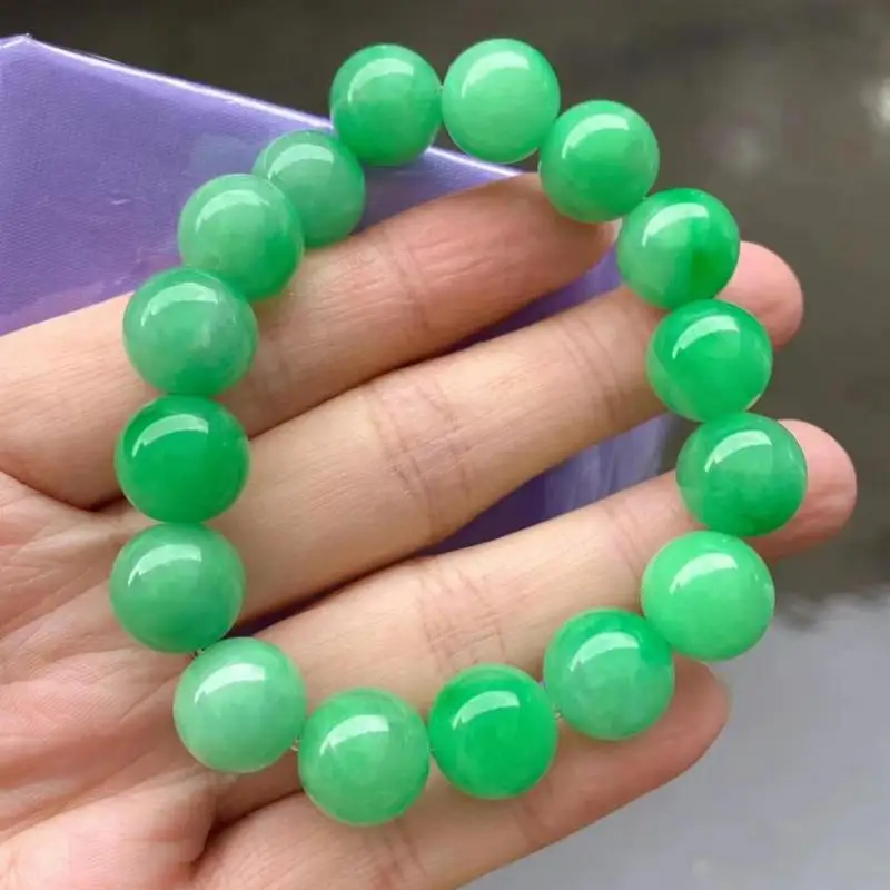 

Зеленый нефритовый браслет класса А для мужчин и женщин, лечебный драгоценный камень, Изящные Ювелирные изделия, подлинный японский нефрит с сертификатом в Бирме