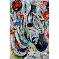 Carpet embroidery with Printed Pattern Zebra Canvas Latch Hook Rugs Kits for Adults Rug Crochet Patterns Yarn Kits Tapestry