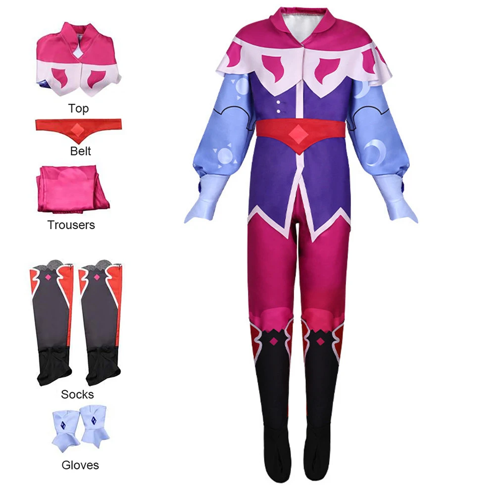 

The Owl Cosplay House Raine Whispers Anime Costume Top Shirt Pants Suits Halloween Carnival Adult Girls Clothes Gloves Belt