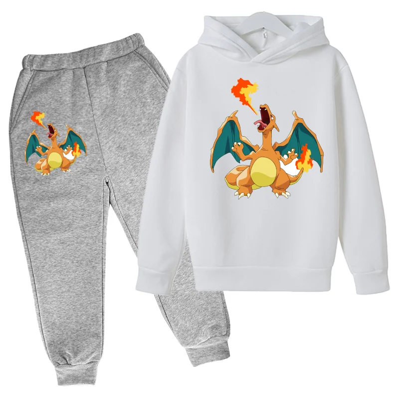 Boy Hoodie Sets Children 4-14 Years Birthday Suit Boys Girl Tracksuits Kids Dinosaur Sport Suits Hoodies Top +Pants Set Clothing |