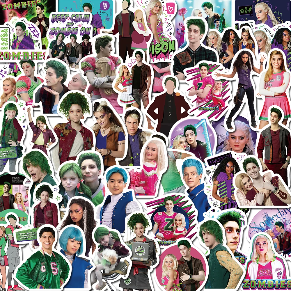 

10/50pcs Zombie Funny TV Play Stickers for Laptop Luggage Motorcycle Diary Planner Skateboard Waterproof Packs Decal Toys