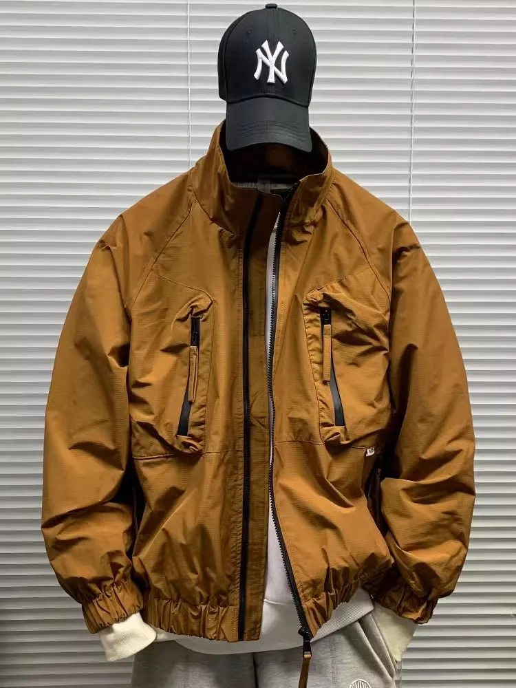 Модная брендовая куртка с воротником-стойкой мужская осень 2024 новая уличная