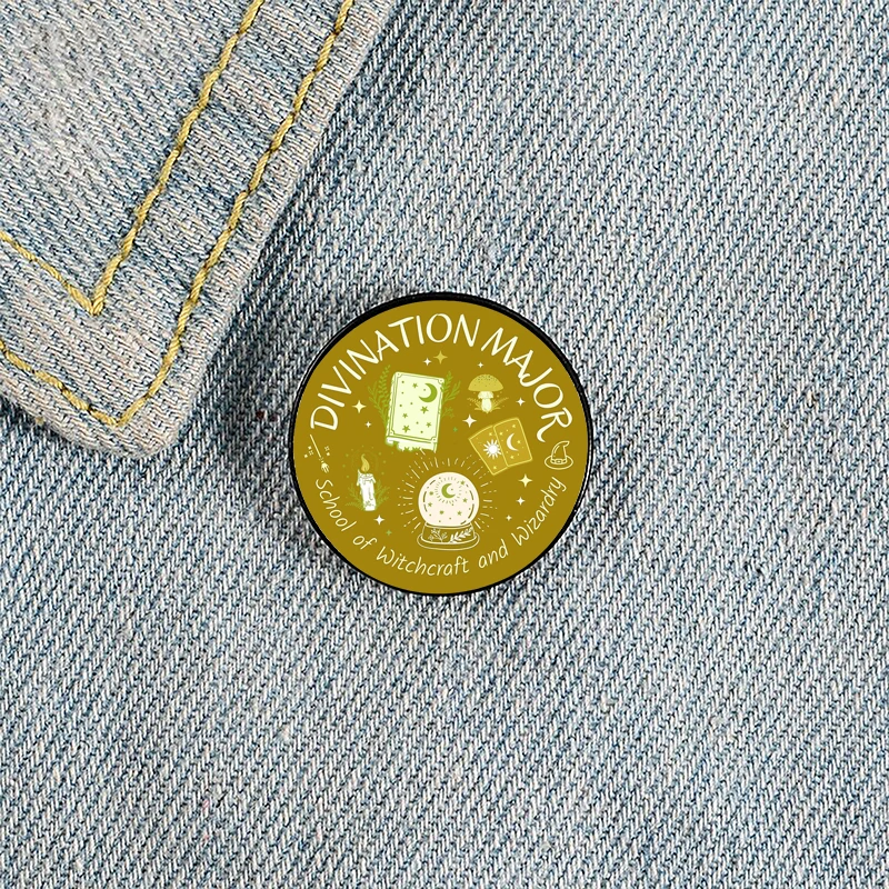 

Divination Major for Students a Magical School for Witches and Wizards Printed Pin Brooches Shirt Lapel Bag Cute Badge Gift