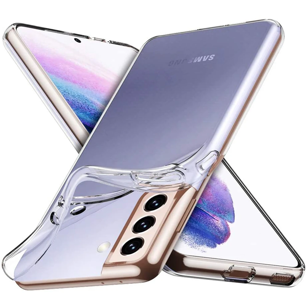 

Original Ultra Thin Clear Case For Samsung Galaxy S21 Ultra Transparent Silicone Full Cover Case For Samsung S21 Plus Shockproof