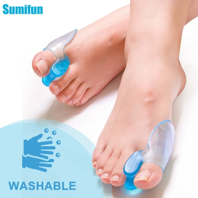 

1Pair Toes Separator Orthotics Feet Bone Thumb Adjuster Correction Hallux Valgus Bunion Corrector Pedicure Silicone Straightener