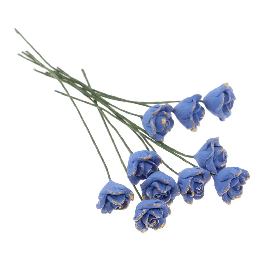 

1/12 Resin Blue Enchantress Flower Bunch Dolls Garden DIY Decor
