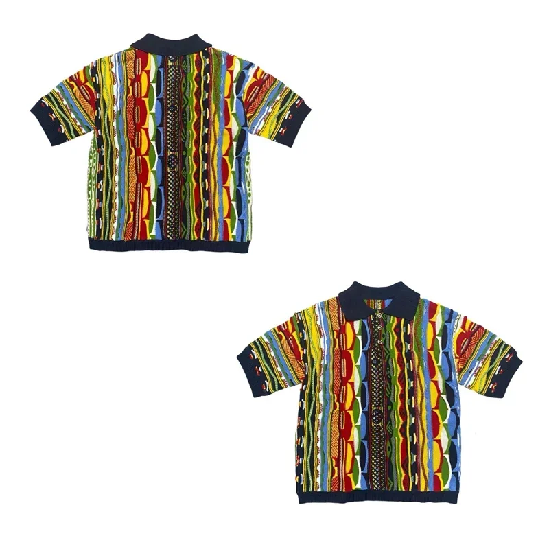 Свитер Kapital Hirata в стиле ретро вязаные пуловеры с коротким рукавом винтажном для