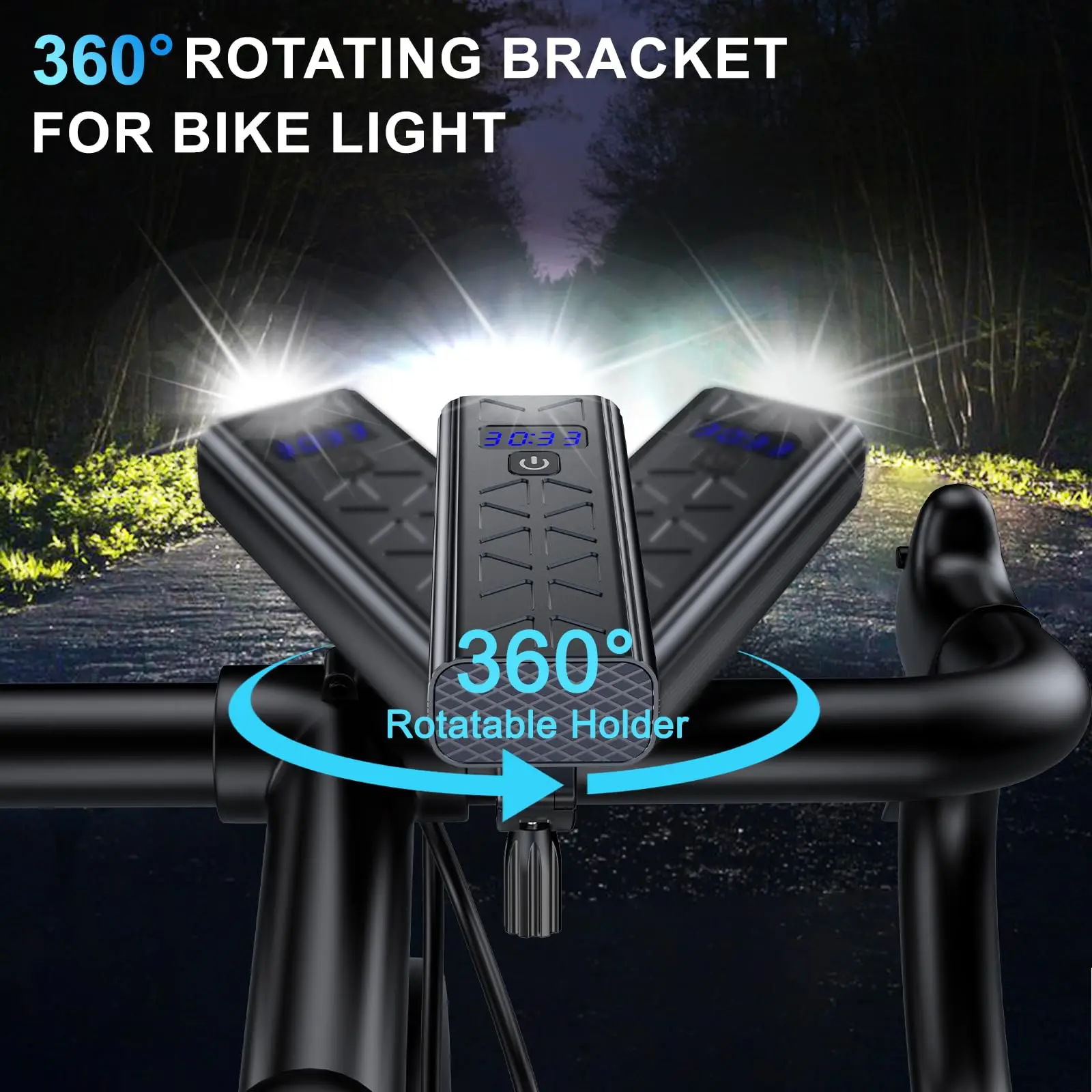 Аккумуляторный велосипедный фонарь 8000 Люмен USB передняя фара и задняя с 5 + 4