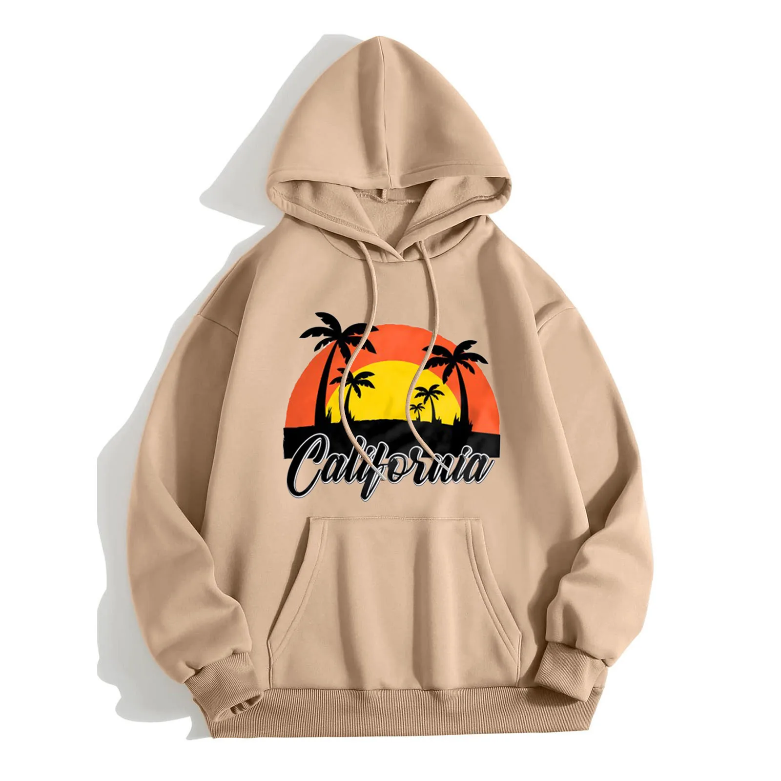 

Womens Pullover Sweatshirt Long Sleeve Ladies Printed Crewneck Hooded Casual Long Sleeve Fleece Fleece Hoodie Women Zip up
