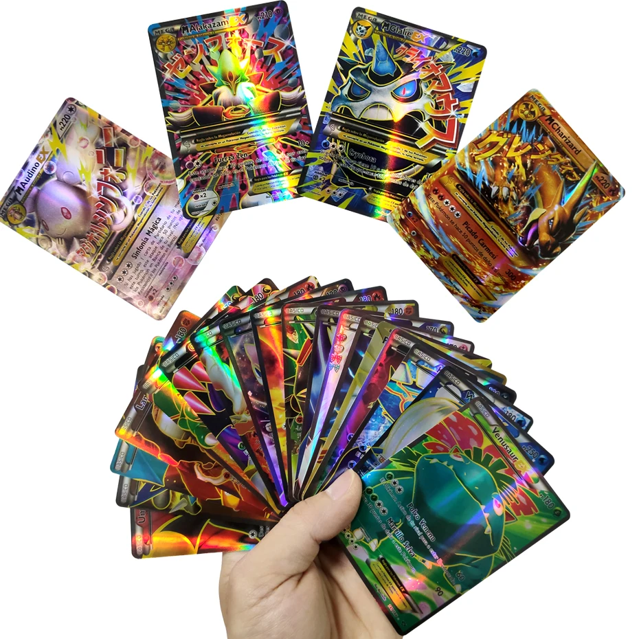 Карты Pokemon в испанском стиле 2021 Новое поступление VMAX gxголографические игральные