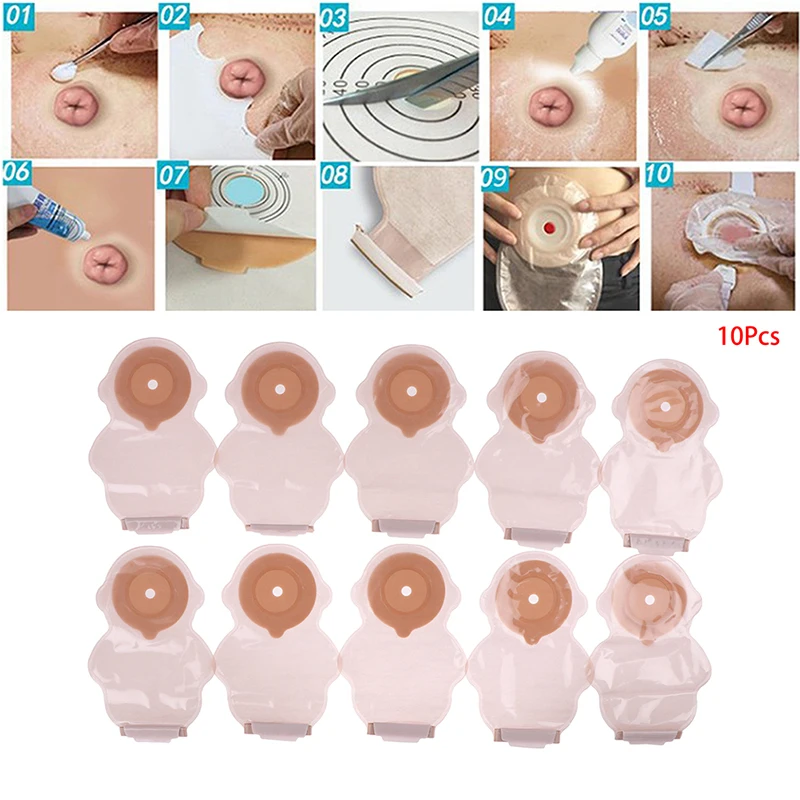 

10pcs/lot, Pediatric One-piece Drainable Colostomy Bag,Portable Sticky Closure,Carton Design For Kids, Odor-free Stoma Care Bags