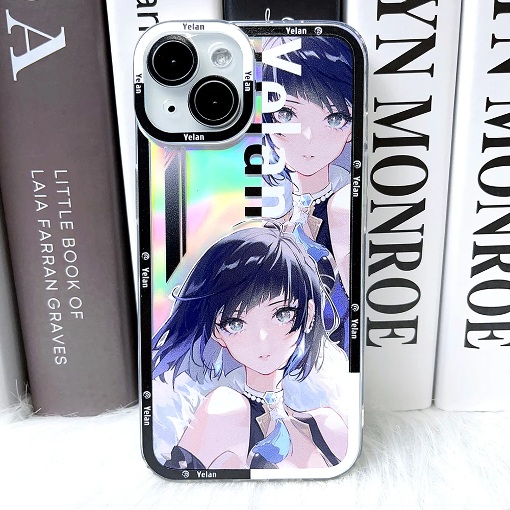 

Hot Genshin Impact Yelan Angle Eyes Phone Case for Iphone 14 13 12 11 Pro Max Mini Xs X Xr 7 8 Plus Se 2022 New Ins Funda Cover