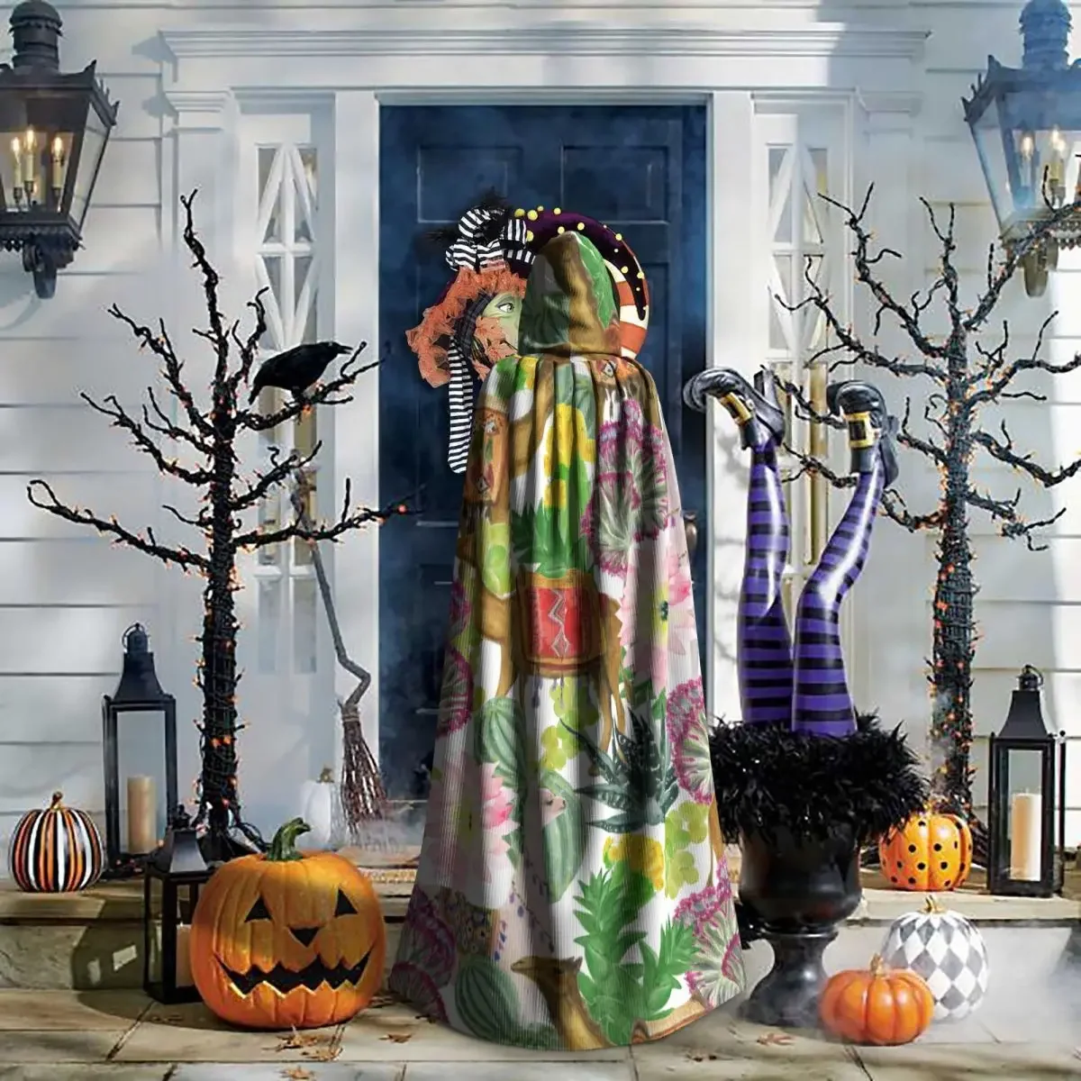 Акварельные ламы и верблюда в саду кактус унисекс стиль с капюшоном длинный