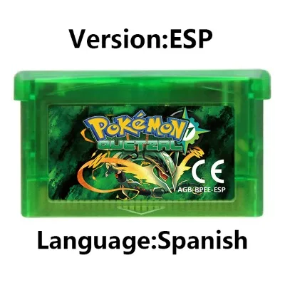 Фото Игровая карта ESP для видеоигровой консоли Pokemon Unound Quetzal AshGray Liquid Crystal Gaia FireRed Rocket для GBA №2