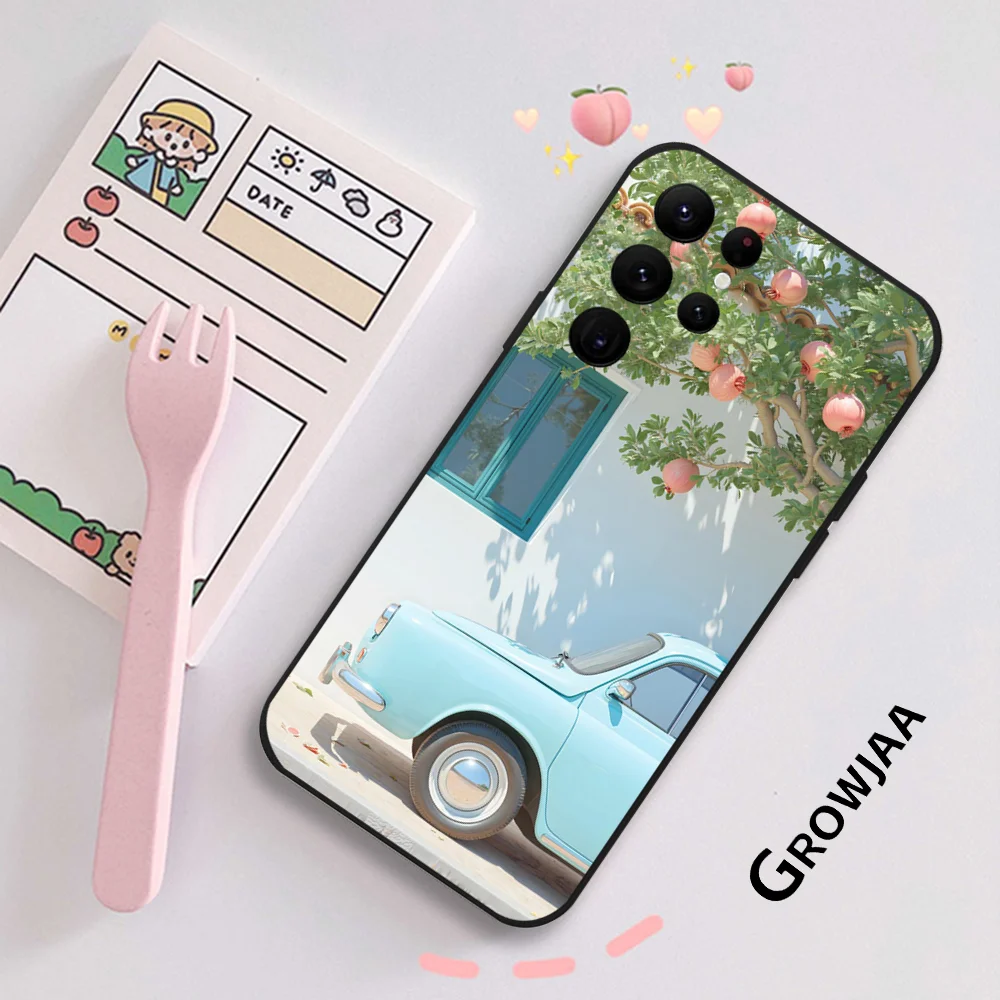 Винтажный автомобильный чехол для телефона A-AIGC Samsung Galaxy S24 Ultra S22 S23 S21 S20 5G защитный