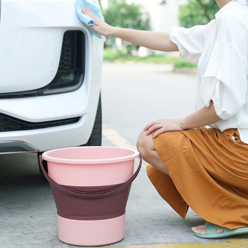 

4.6-10.8L Folding Bucket Portable Retractable Plastic Household Portable Thickened Travel Outdoor Car Wash Bucket Fishing Bucket