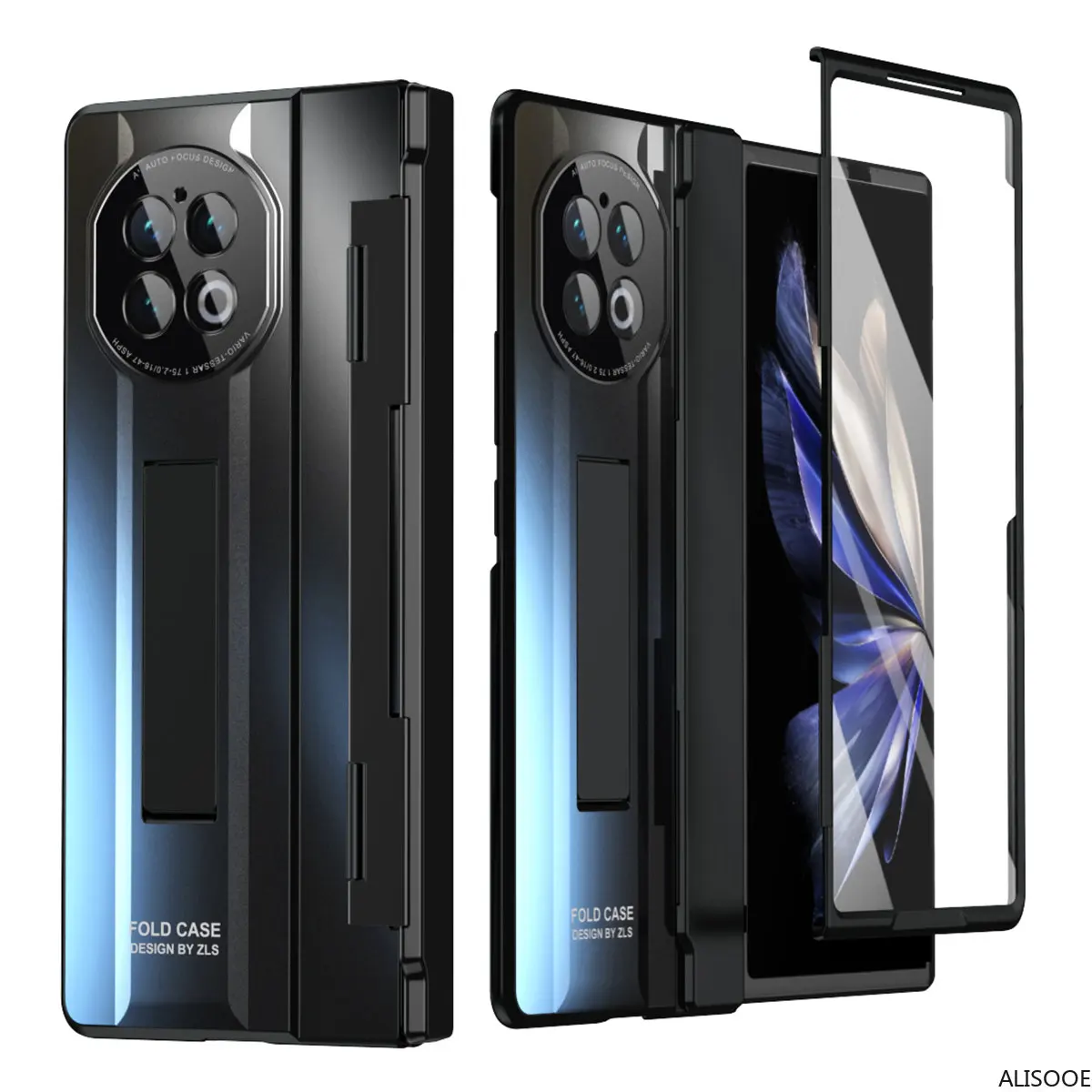 

Hinge Stand Case for VIVO X Fold 2 5G Case Hinge Full Protection Armor Shockproof PC Cover Funda Capa With Front Screen Glass