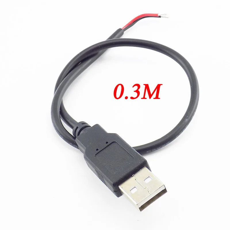 

5 В USB 2.0 2-контактный 2-проводной разъем «сделай сам» USB-разъем «папа» Кабель-удлинитель для зарядки Шнур 0,3 м/1 м/2 м Разъем-адаптер m20