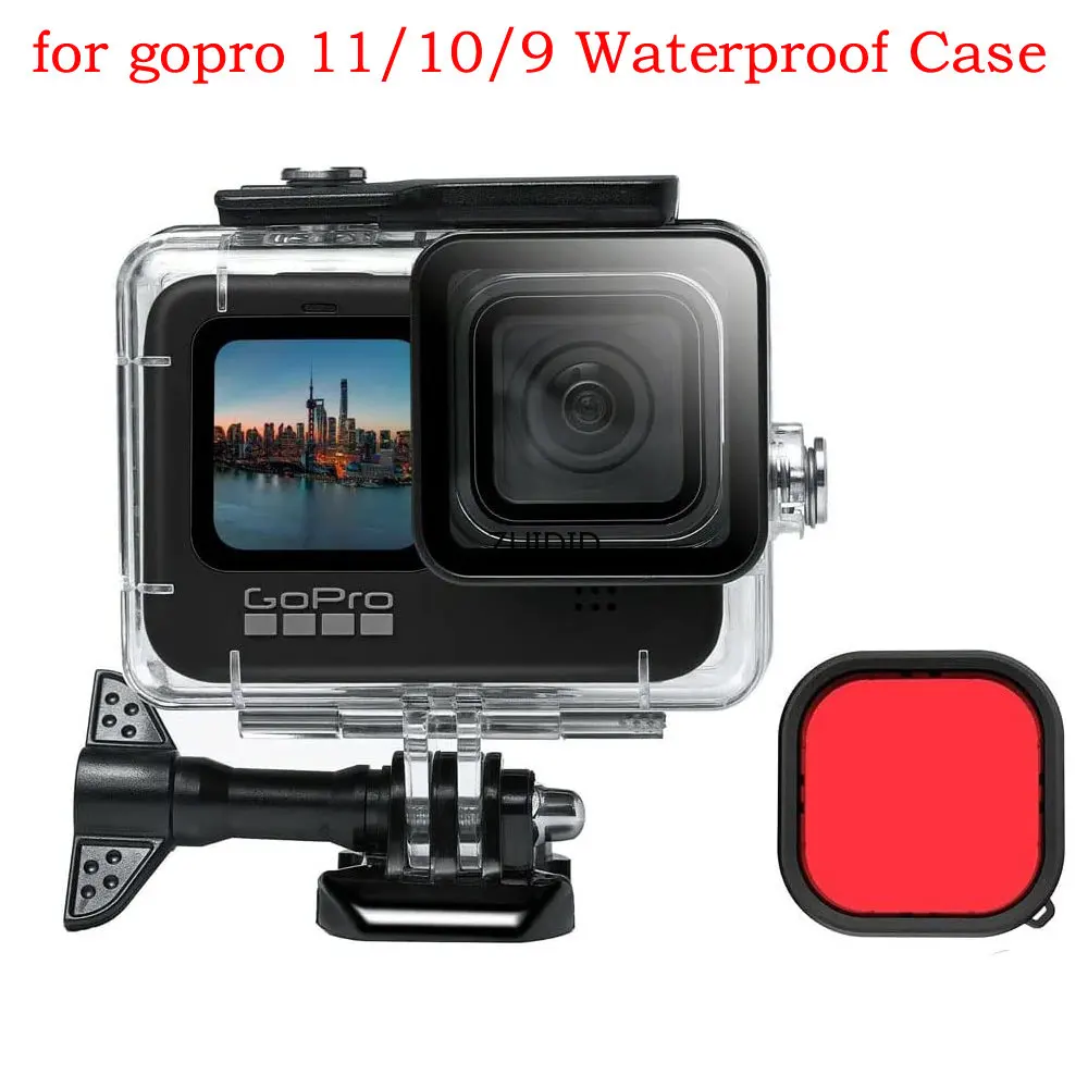 Enlarge ZUIDID 45M Waterproof Case For GoPro Hero 11/10/9 Underwater Diving Housing Cover With Dive Filter Action Camera Accessories