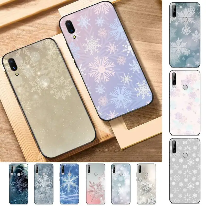 

Christmas Snowflake Phone Case for Huawei Y 6 9 7 5 8s prime 2019 2018 enjoy 7 plus