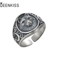 qeenkiss rg6887 fine jewelry%c2%a0wholesale%c2%a0fashion%c2%a0single man father party birthday%c2%a0wedding gift retro wolf 925 sterling silver ring