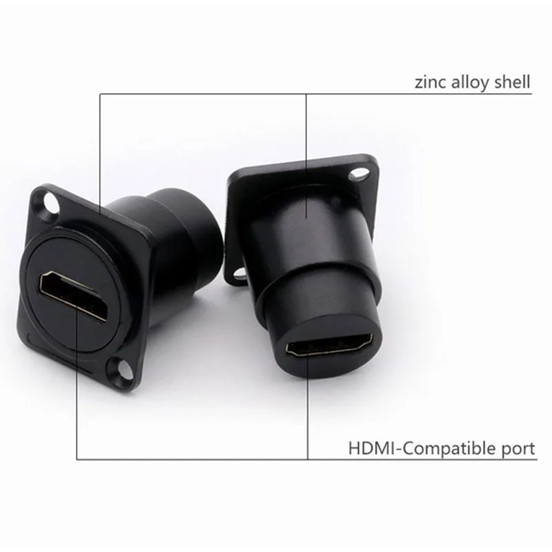 

1PC D Type Chassis Connector, D Female Socket Panel Mounted Connector HDMI-Compatible