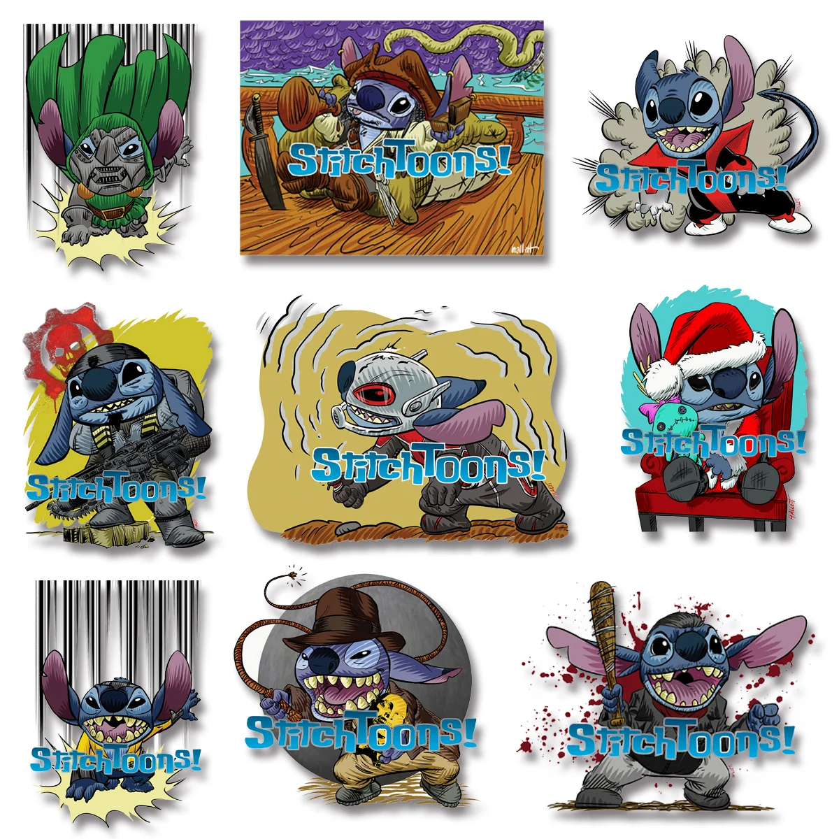 

Disney anime Stitch Role Play Thermal Transfers Decals Patch for clothing Washable Iron-on Transfers