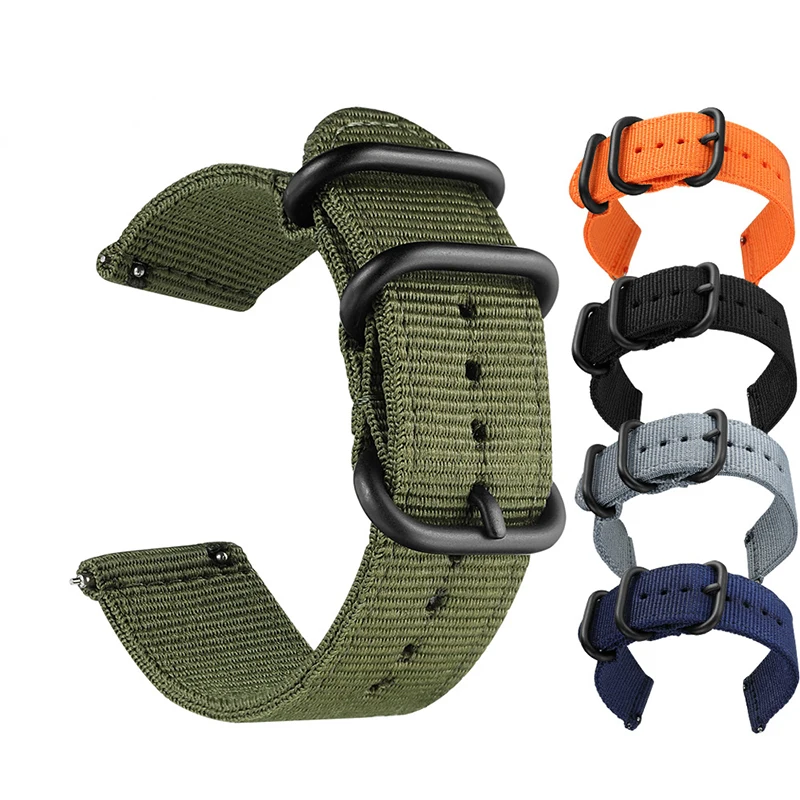Watch Band 22mm Nylon Canvas Strap For Huawei GT 2 GT2 Pro 2E Watch Strap Replacements Honor Magic 1 2 46mm Watch Mens Strap