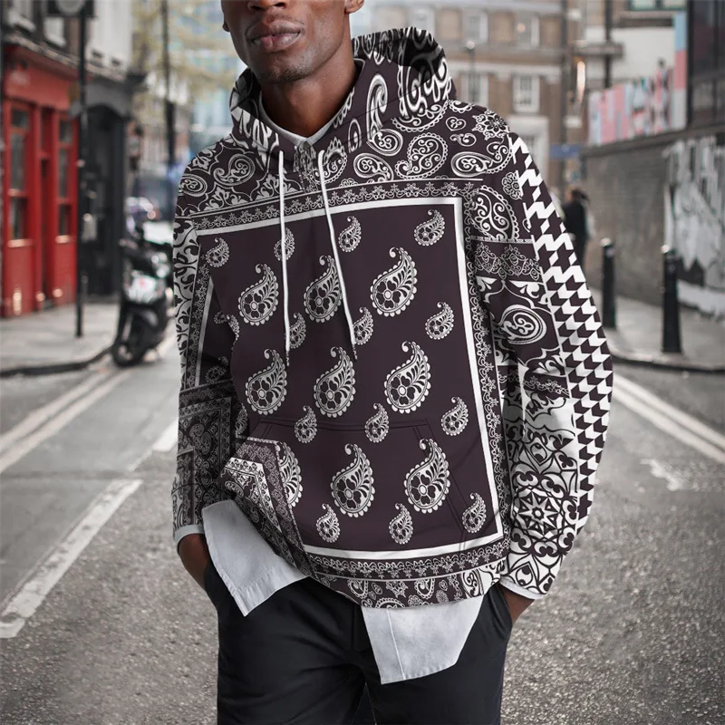 

Худи в этническом стиле для мужчин и женщин, Модный повседневный свитшот с 3D принтом в стиле хип-хоп, пуловер с капюшоном, спортивный костюм ...