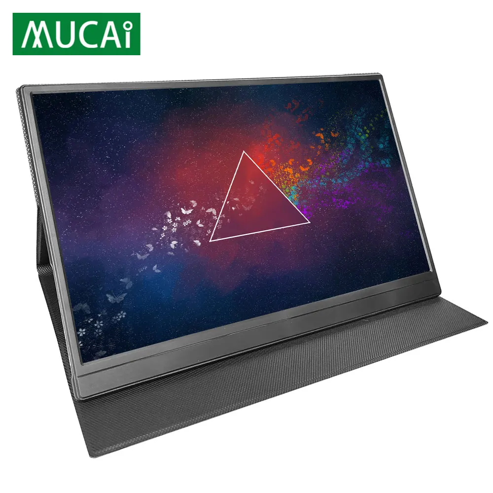 MUCAI 15.6 inch Portable Monitor FHD 1920*1080 Travel Gaming 15.6" Display Screen for Laptop MacBook Phone Switch ps4 ps5 Xbox