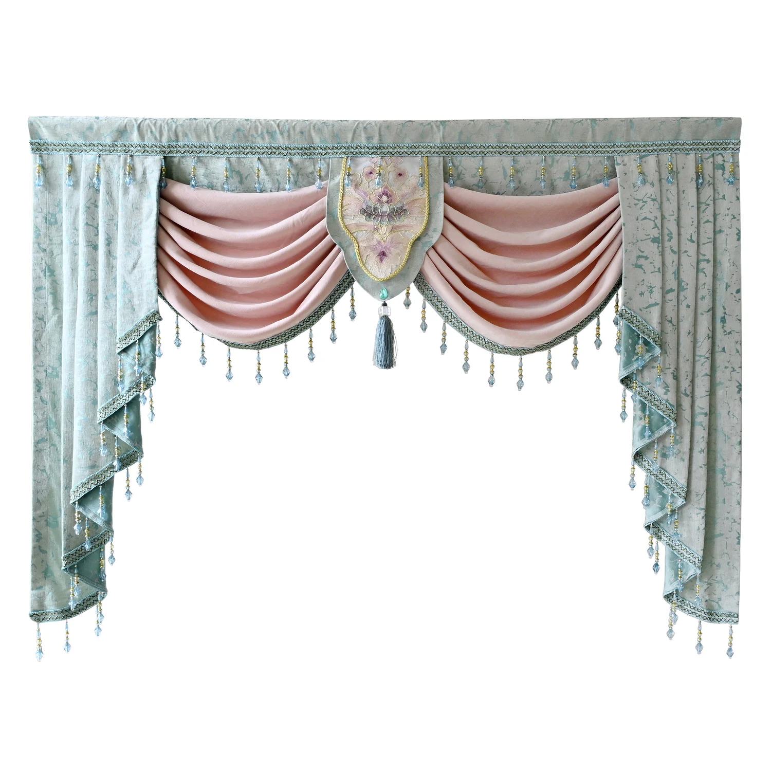 

Европейский роскошный занавес с кисточками для гостиной, спальни, штора, занавеска с карманом, украшение, вилла, монтируется на верхней части, Cortinas