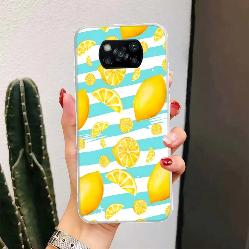 Фото Летние фрукты Лимон для Xiaomi Poco X7 X6 X5 X4 Nfc F7 Ultra F6 F5 Pro Чехол для телефона F4 Gt F3 M6 M5 M4 M3 5G Fundas Cover Coque Poc №2
