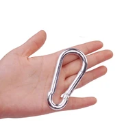 2pcs no 5 gourd shaped iron galvanized carabiner spring hook outdoor safety buckle connecting ring dog chain buckle key chain