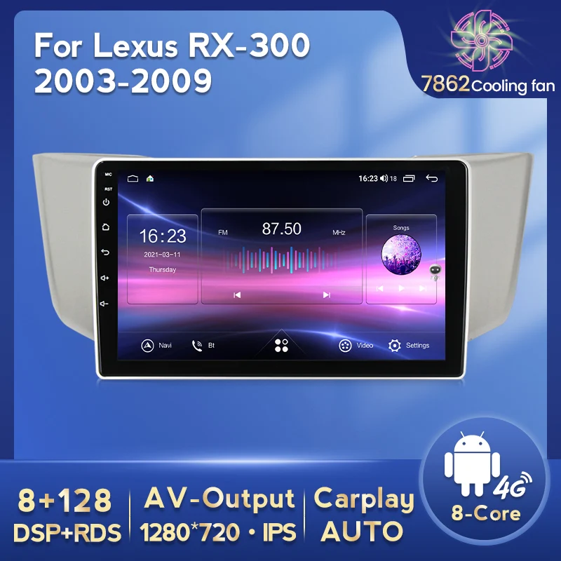NaviFly для Lexus RX300 RX330 RX350 RX400H II 2 2003 - 2009 Android Carplay автомобильный Радио мультимедийный