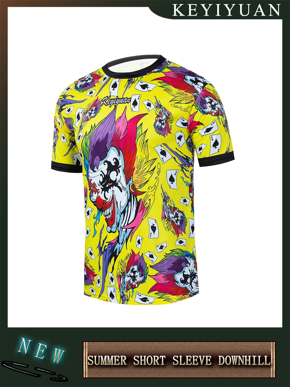 

KEYIYUAN Summer Mtb Downhill Shirt Men Short Sleeve Cycling Jersey Mountain Bike Clothing Bicycle T-shirt Maillot Velo Homme