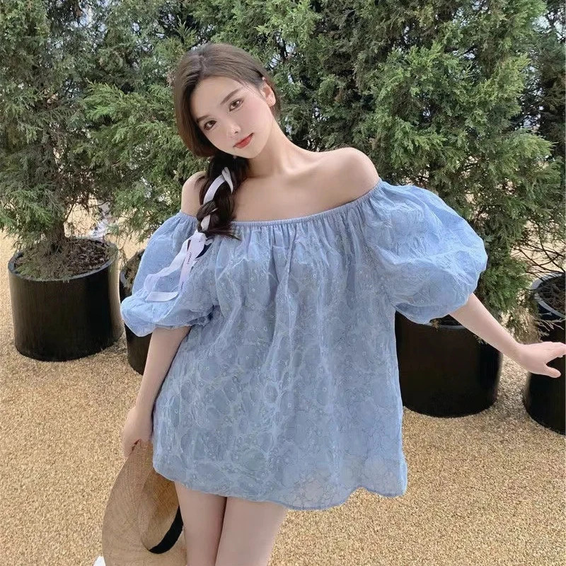 Блузка женская с цветочным принтом тонкая стильная свободная универсальная