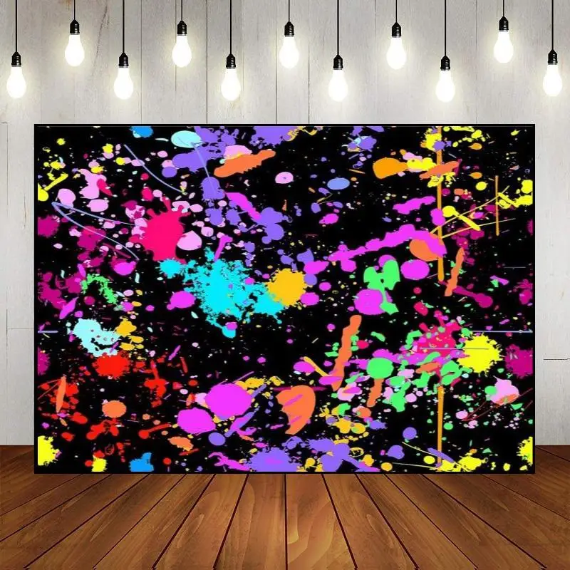 Фон граффити свет фон для фотосъемки украшения Нно светящаяся тема на заказ