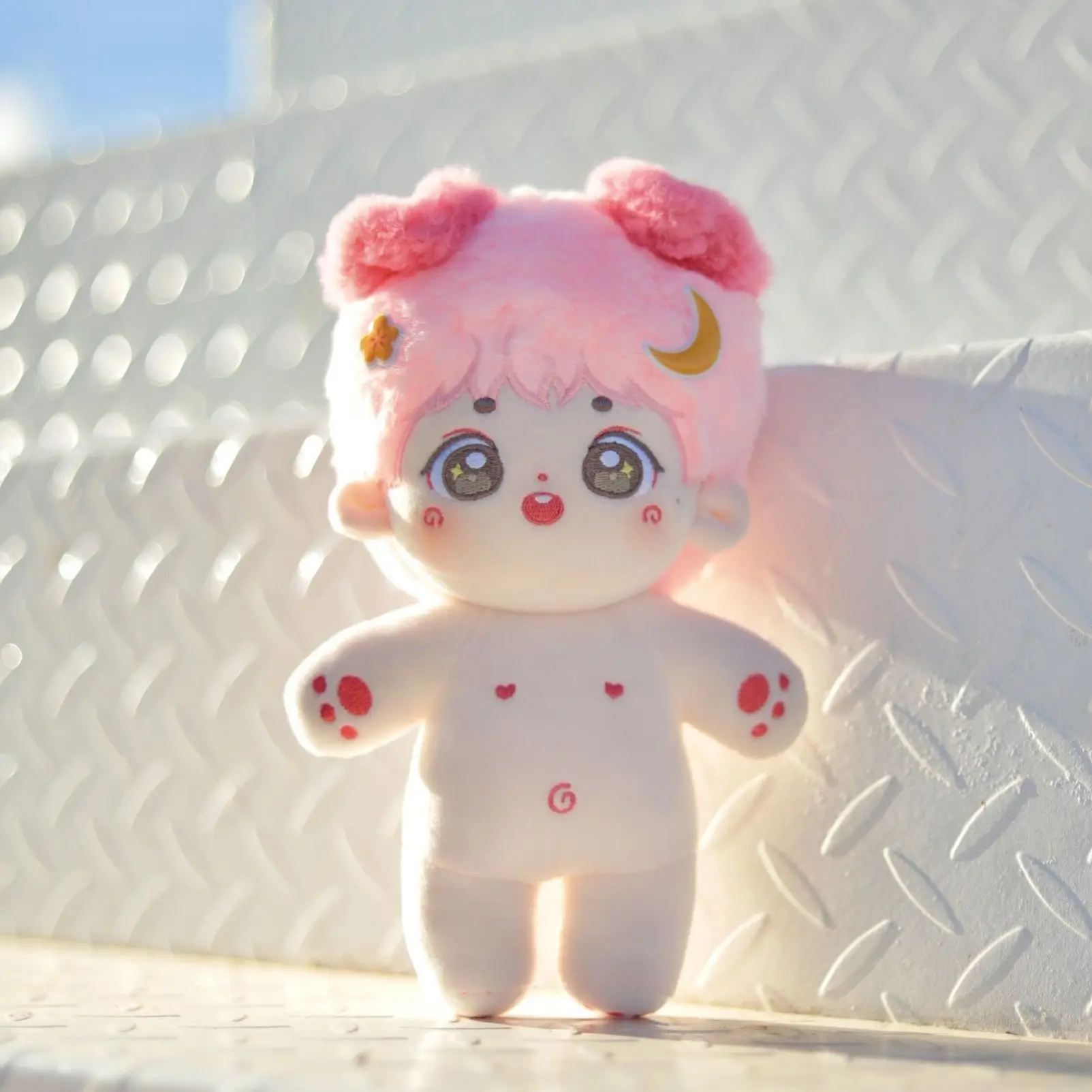 

Симпатичная плюшевая кукла Kpop Idol Star Pink, 20 см, без атрибутов, Симпатичная хлопковая плюшевая кукла, подарок на Рождество