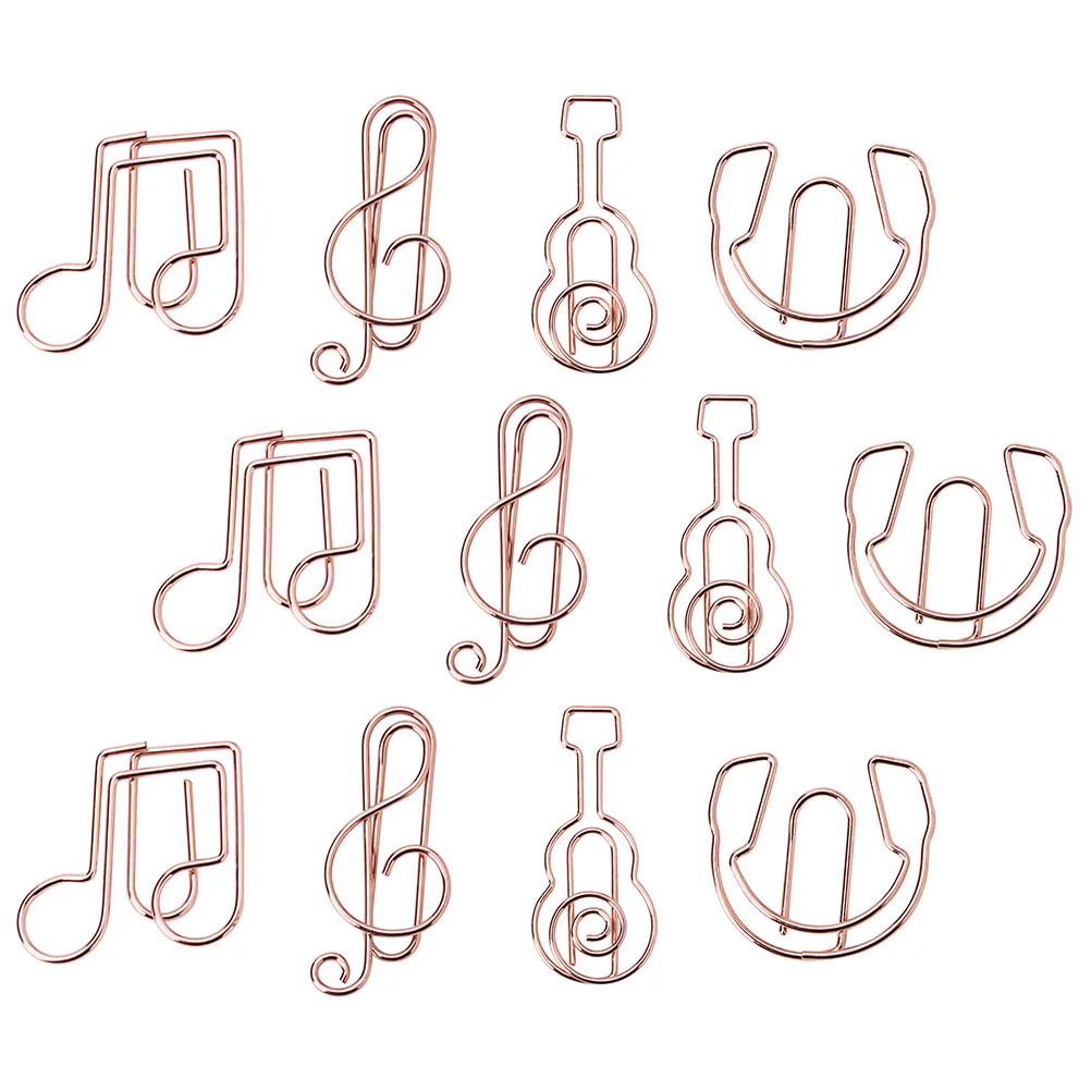 

Paper Clips Clip Metal Clamp Small Binder Office Mini Note Bookmark Musical Cutefile Decorativeschool Supplies Document Clamps