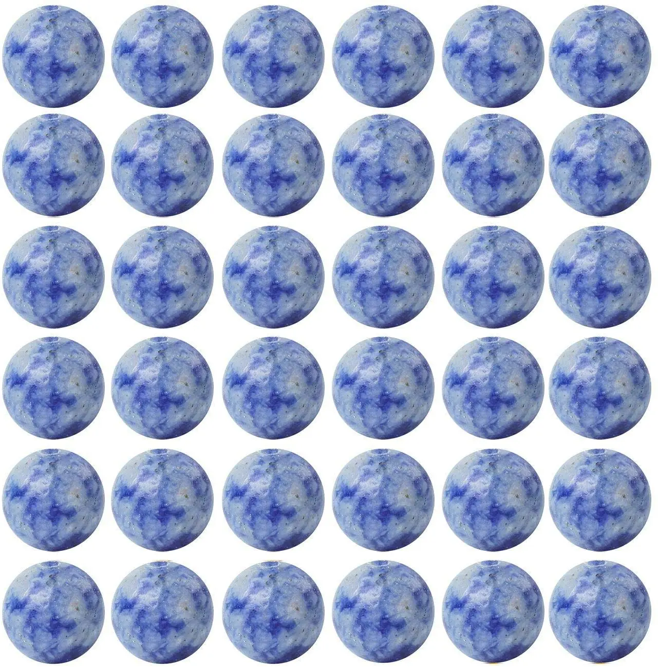 

Natural Stone Beads 100pcs 10mm Sodalite Round Beading Loose Gemstone DIY Bead for Bracelet Necklace Earrings Jewelry Making