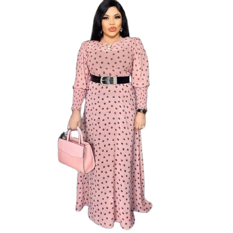 

2 Pieces Set 2021 New Spring Summer Chiffon Dress African Print Maxi Dresses For Women Muslim Fashion Evening Party Gown