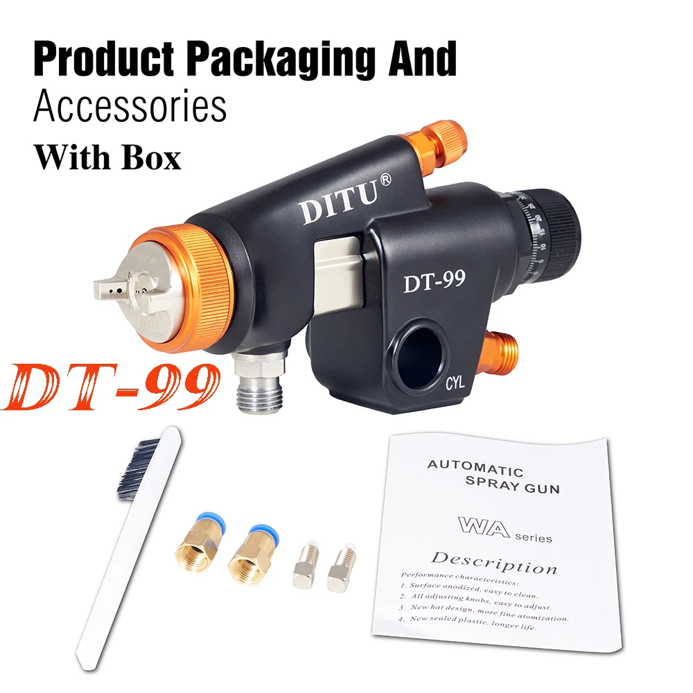 Special Spray Gun For New Assembly Line DT-99 Automatic Spray Gun 0.8 1.0 1.3 1.5mm Spray Tool With Scale Fine-Tuning Function