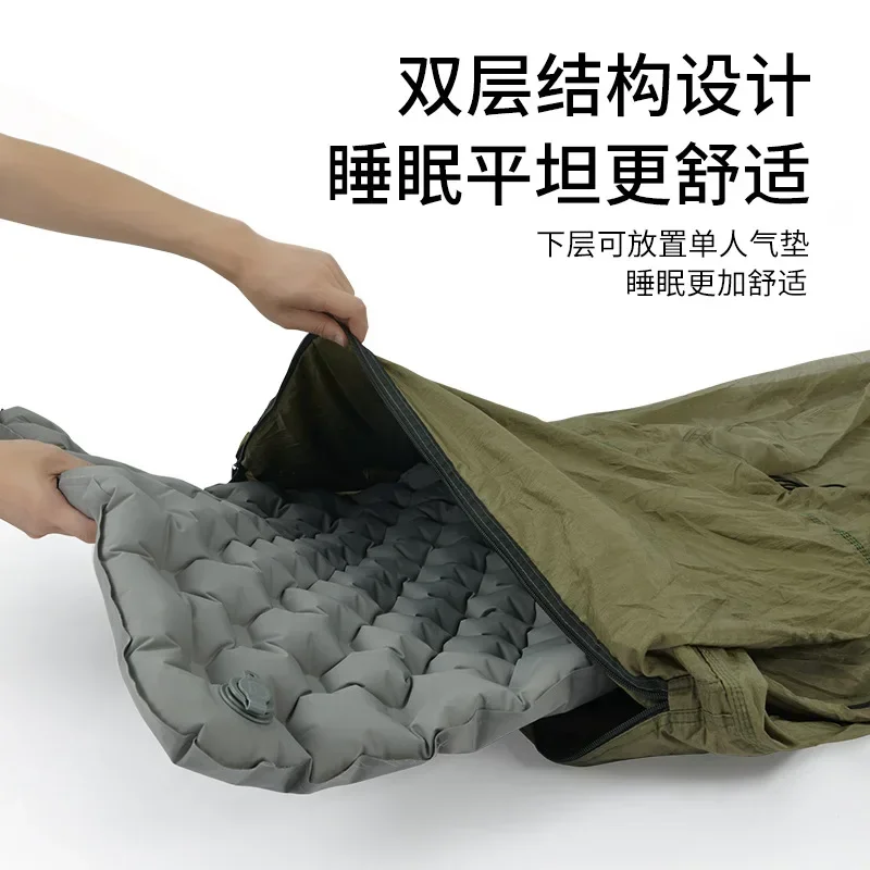 Туристический двухслойный гамак Naturehike Высокоплотный защита от комаров для