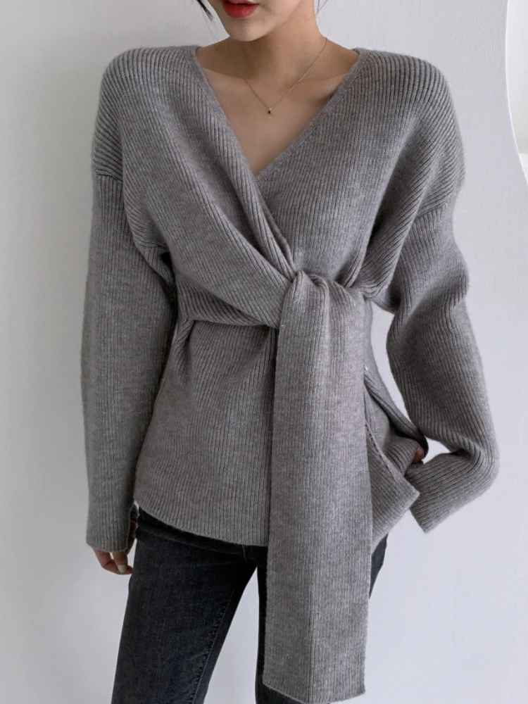 

Fashion Women Sweaters 2023 Autumn Winter LOOSE Temperament Knitwears Sense of Design Fashion CardiganVersatile Long Sleeve Top