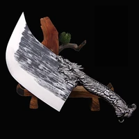 9 5 inch big knife handmade forged sharp machete butcher hatchet chop longquan kitchen knife bone poultry tools china messer